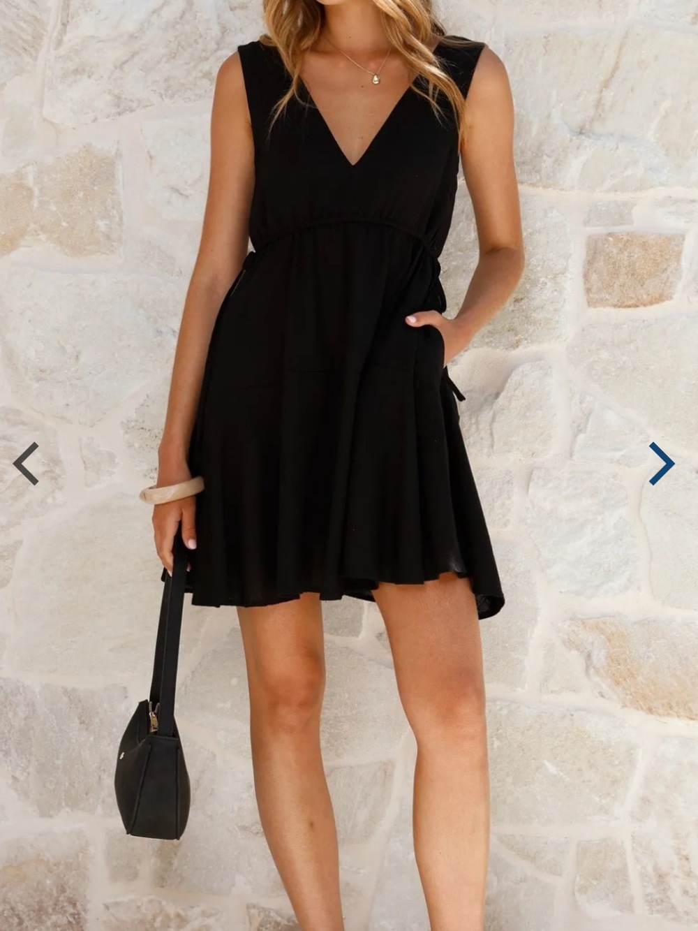 Billy J PIP Mini Dress in Black (NWOT)